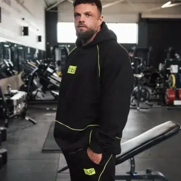 Hoodie - Black with Lime Piping - Obrázek 8