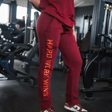 Joggers - HARD WORK WINS Deep Red - Obrázek 5