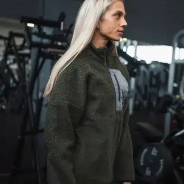 Sherpa Fleece - Taupe with Patch Detail - Obrázek 4