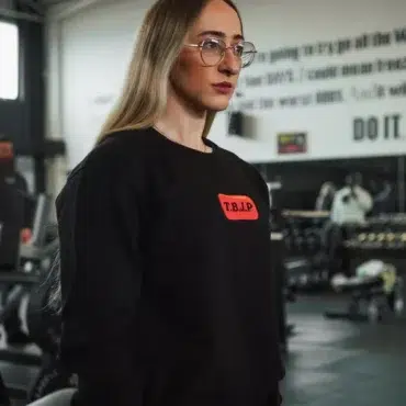 Sweater - Hard Work Wins Sweater in Black and Red - Obrázek 5