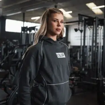 Hoodie - Grey with White Piping - Obrázek 7
