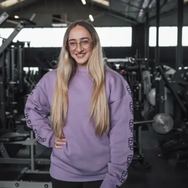 Sweater - Dusky Lilac with Embroidered tbJP Arm Logo (pink) - Obrázek 5