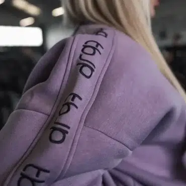 Sweater - Dusky Lilac with Embroidered tbJP Arm Logo (pink) - Obrázek 6