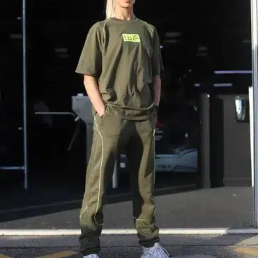 Joggers - Taupe & Lime Contrast - Obrázek 6