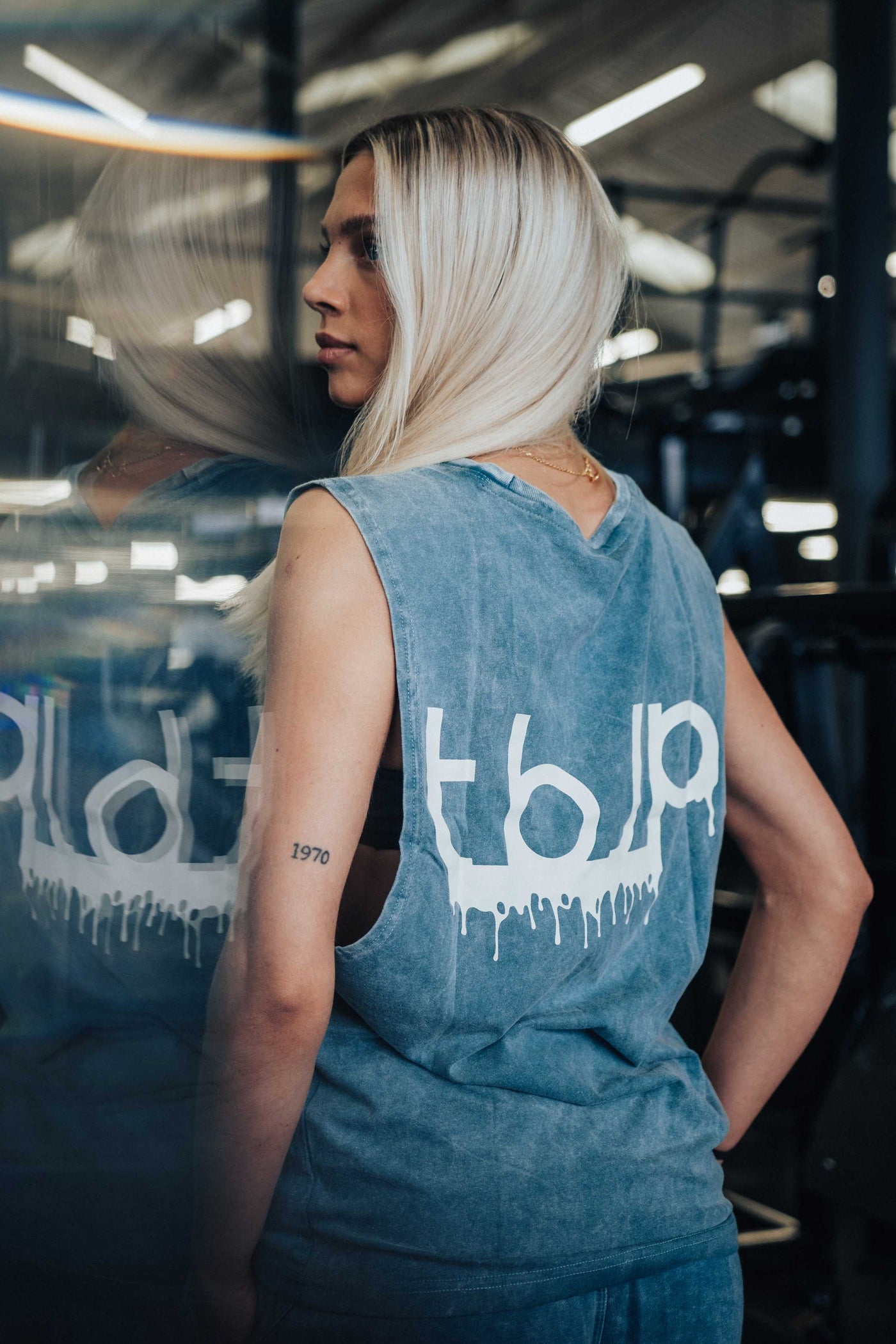 tbJP Drip Logo Vest in Blue Green - UTILITY01 - Obrázek 7